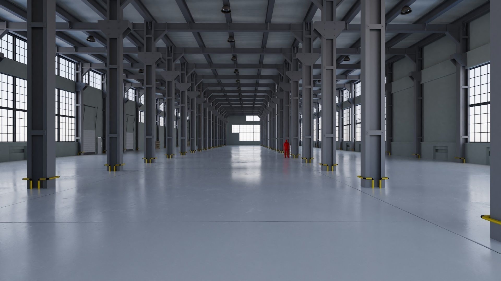 Factory Warehouse 1b Low-poly 3D model_6