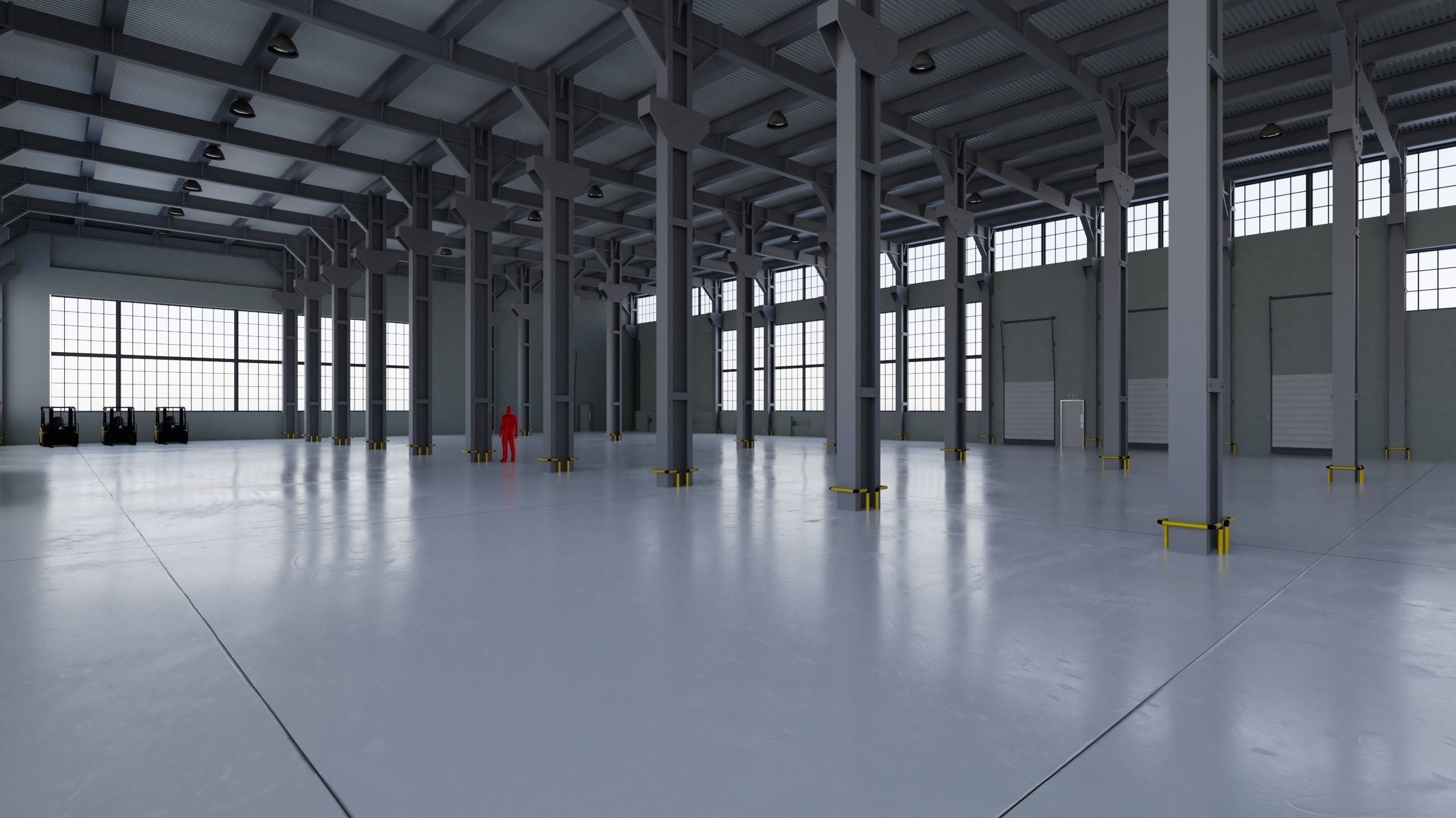 Factory Warehouse 1b Low-poly 3D model_3