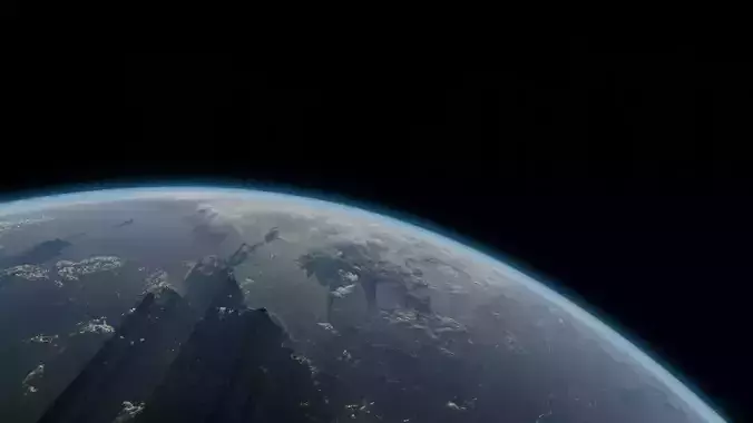 Earth 3D model from space Low-poly 3D model