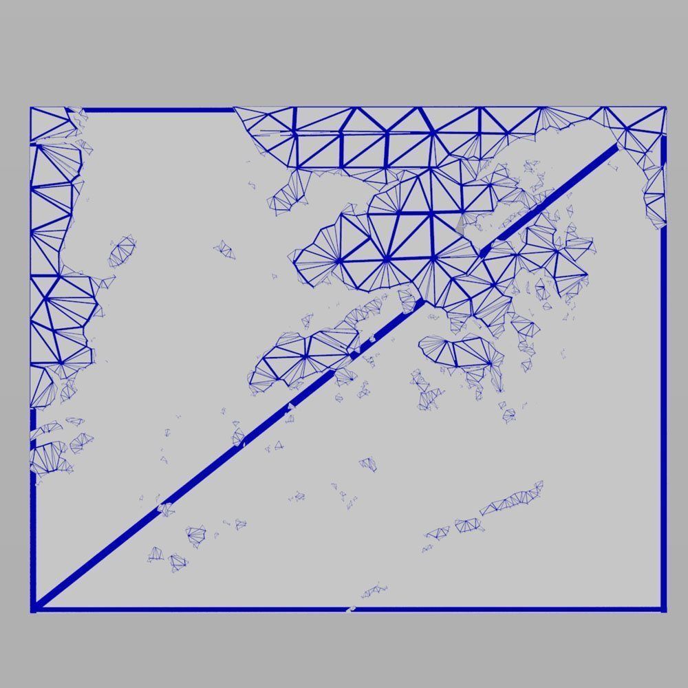 Hong Kong with Macau Map in 3ds and obj format Low-poly 3D model_5