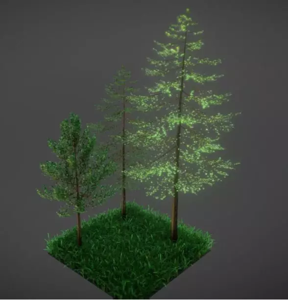 3 Bundle Tree pack 3D model