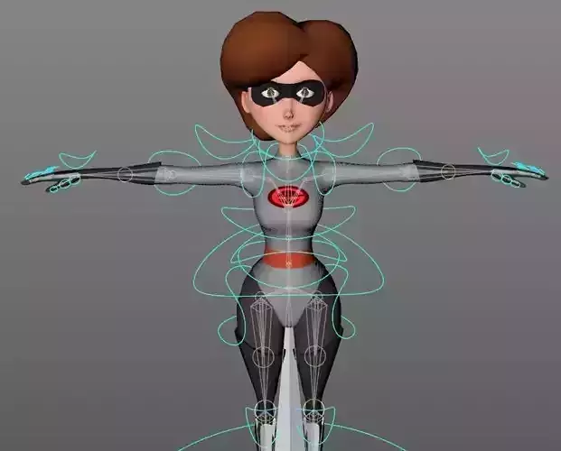 Elastigirl Rigged -Incredibles 2- PBR UE4 Low-poly 3D model