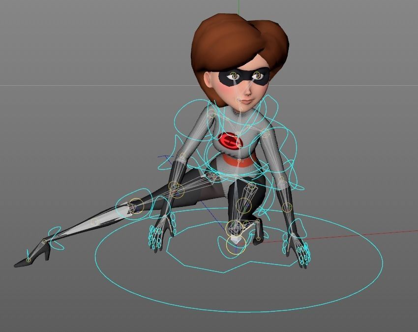 Elastigirl Rigged -Incredibles 2- PBR UE4 Low-poly 3D model_1