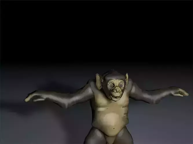 Chimpanzee monkey 3D print model