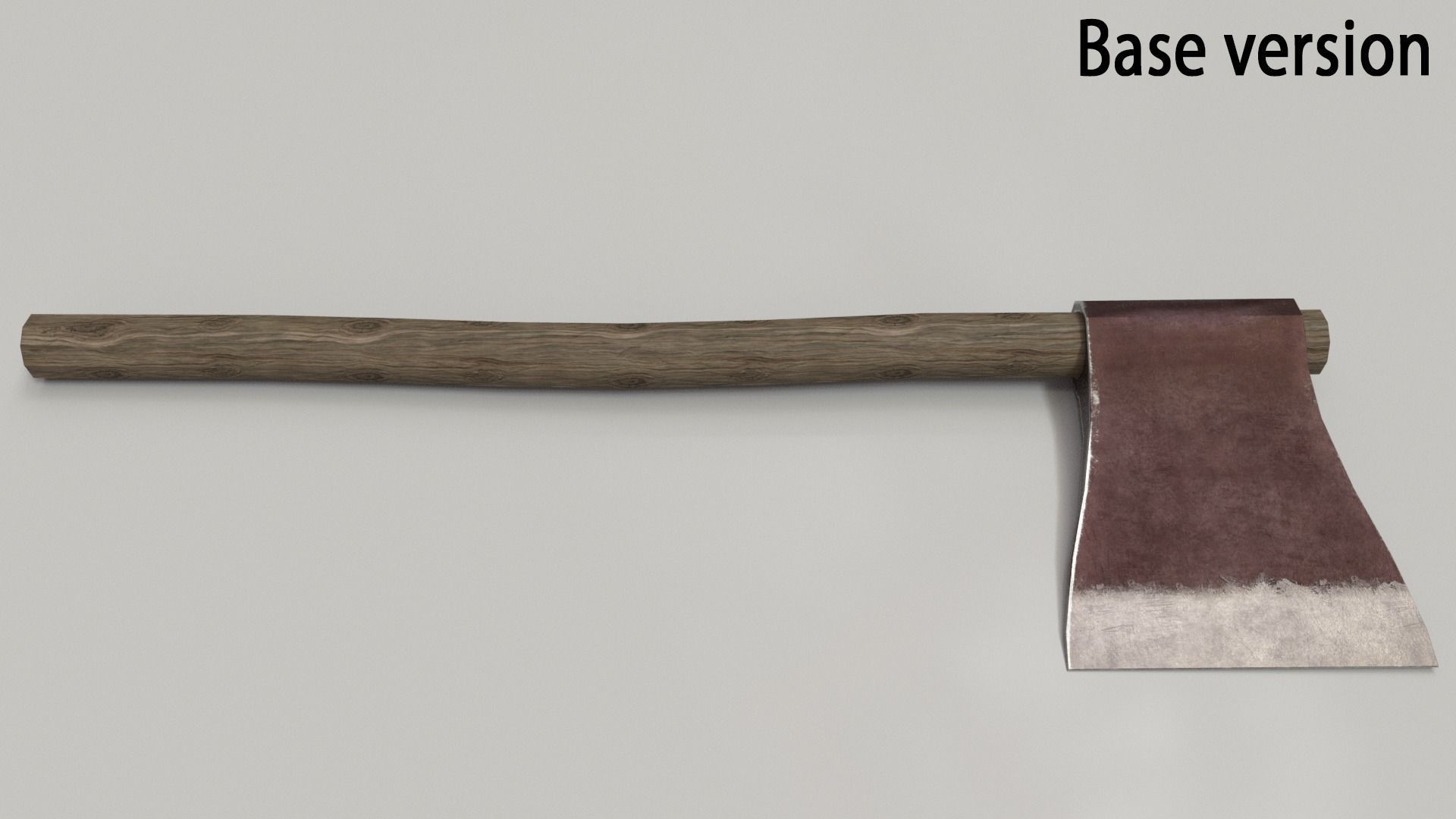 Wood Axe Set Low-poly 3D model_40