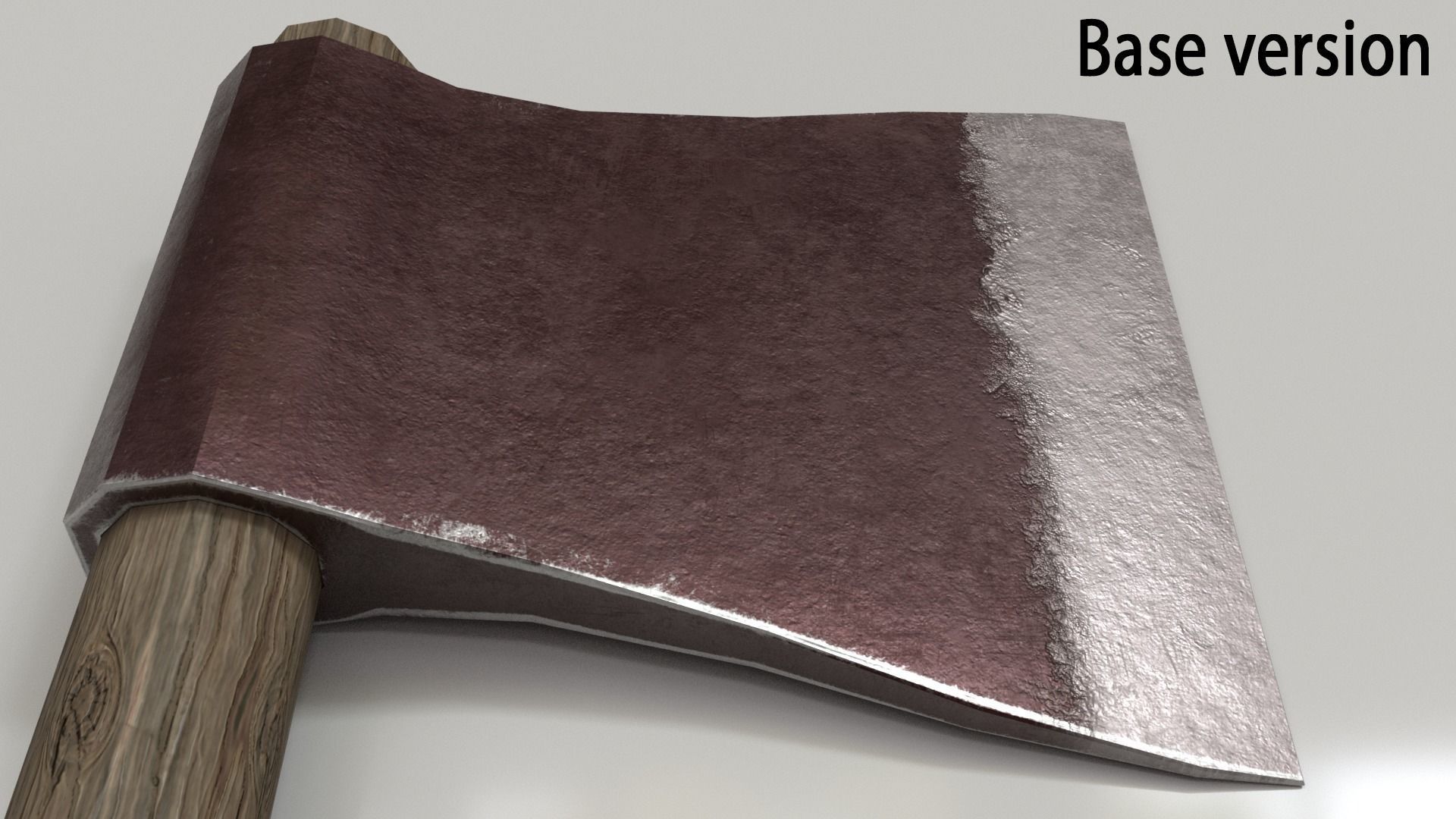 Wood Axe Set Low-poly 3D model_35