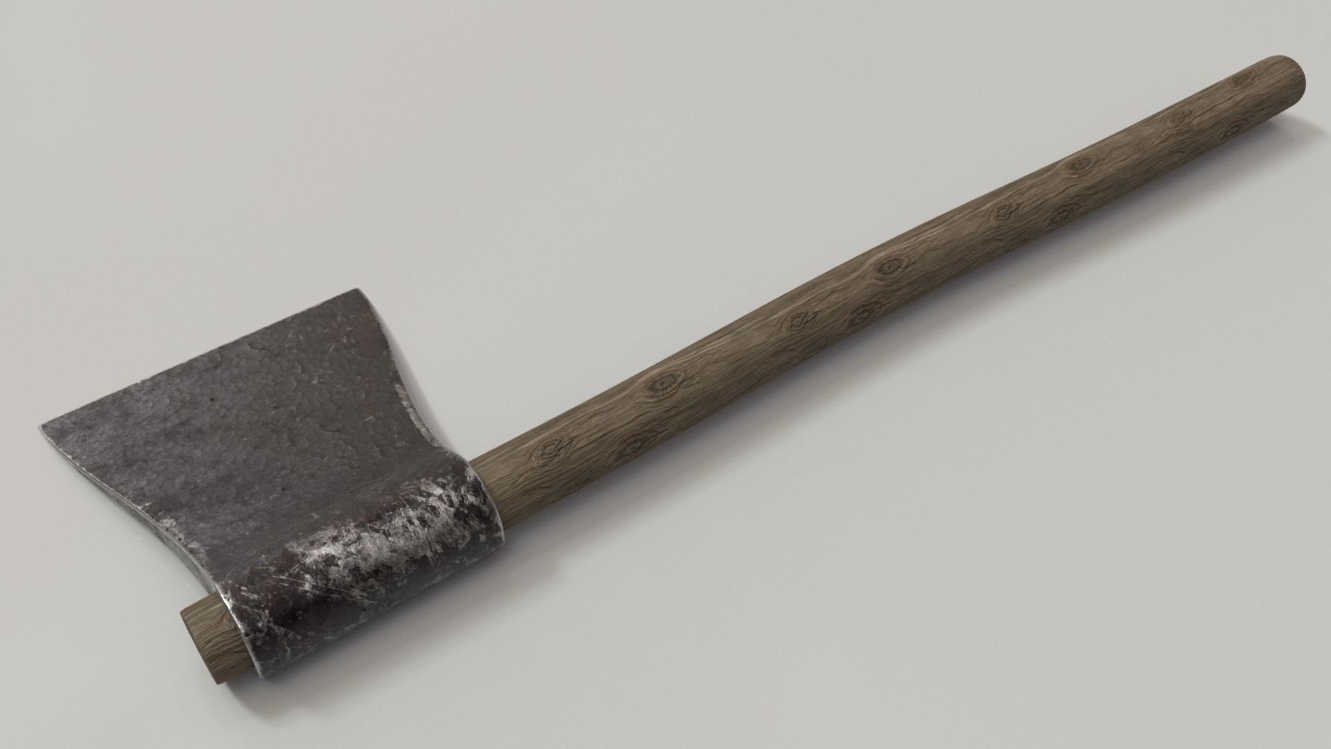 Wood Axe Set Low-poly 3D model_23