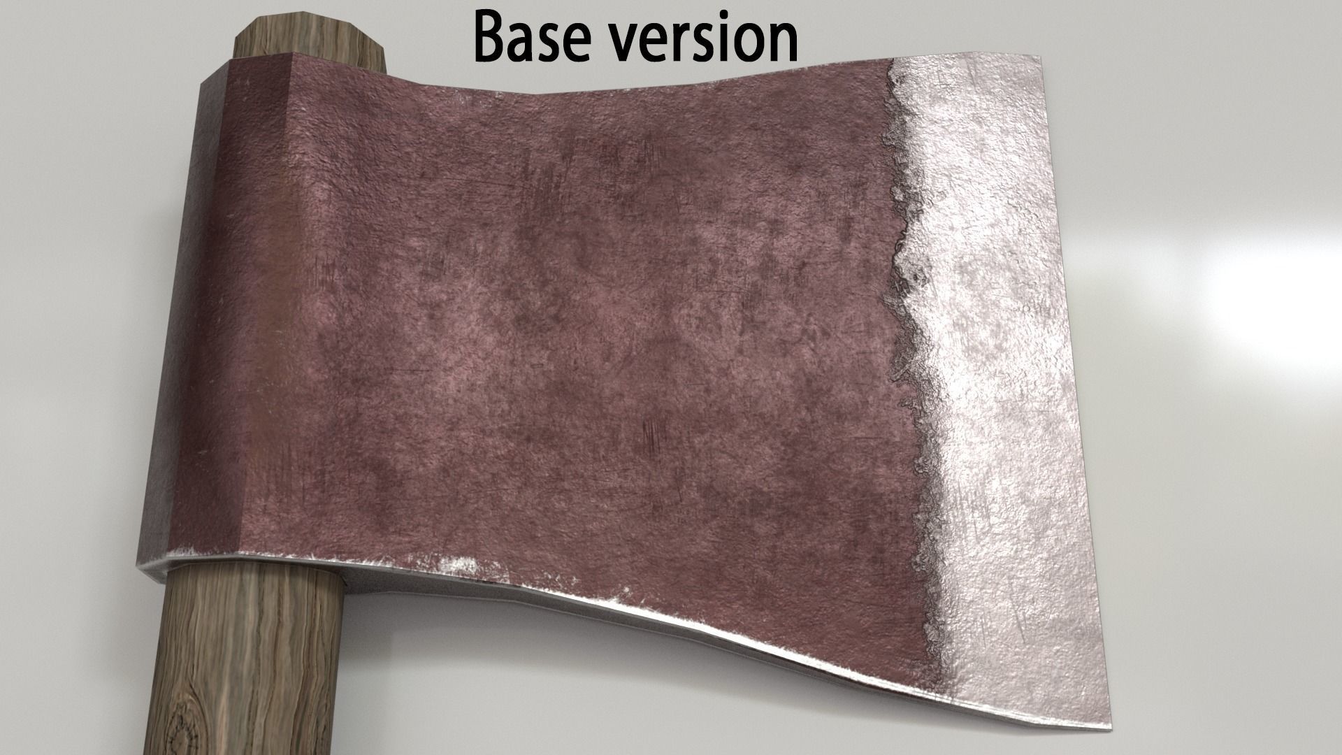 Wood Axe Set Low-poly 3D model_34