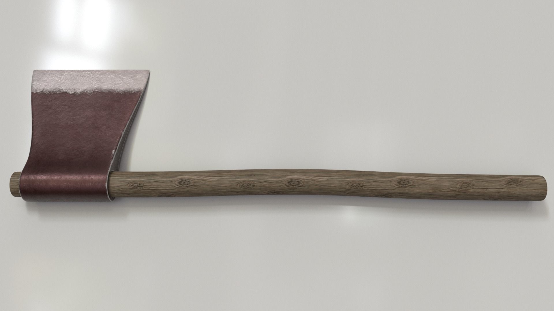 Wood Axe Set Low-poly 3D model_20