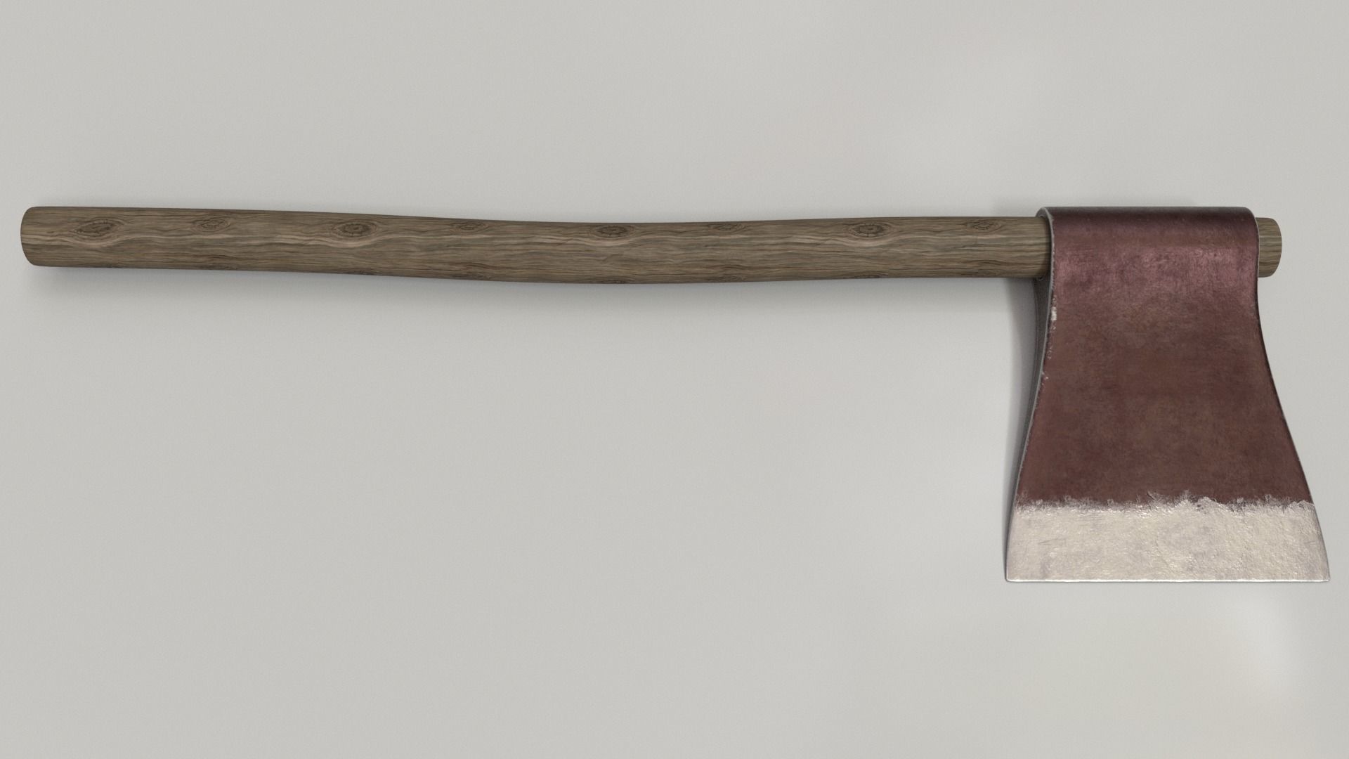 Wood Axe Set Low-poly 3D model_15