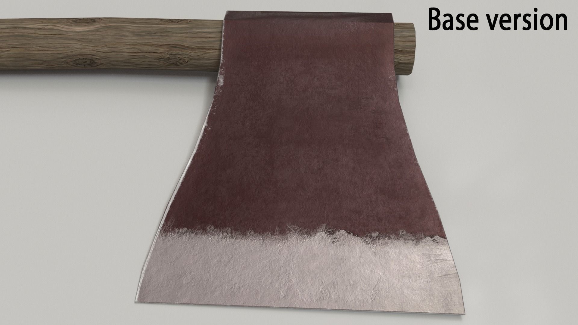 Wood Axe Set Low-poly 3D model_37