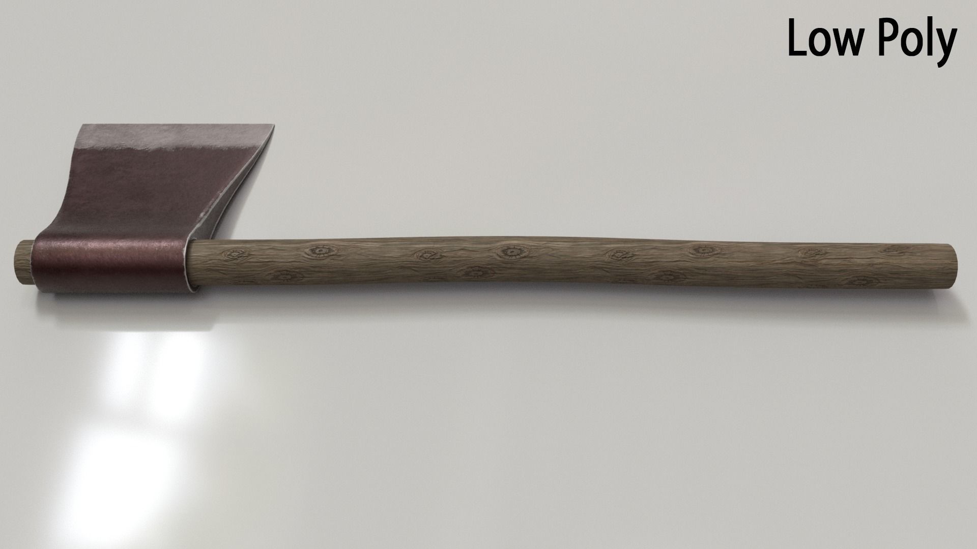 Wood Axe Set Low-poly 3D model_18