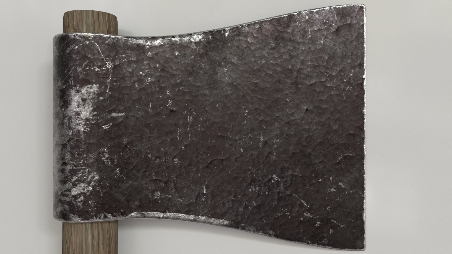 Wood Axe Set Low-poly 3D model_26