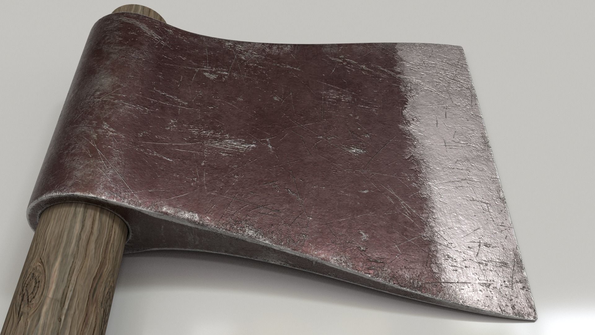 Wood Axe Set Low-poly 3D model_27