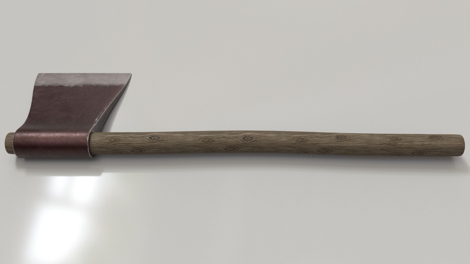 Wood Axe Set Low-poly 3D model_17