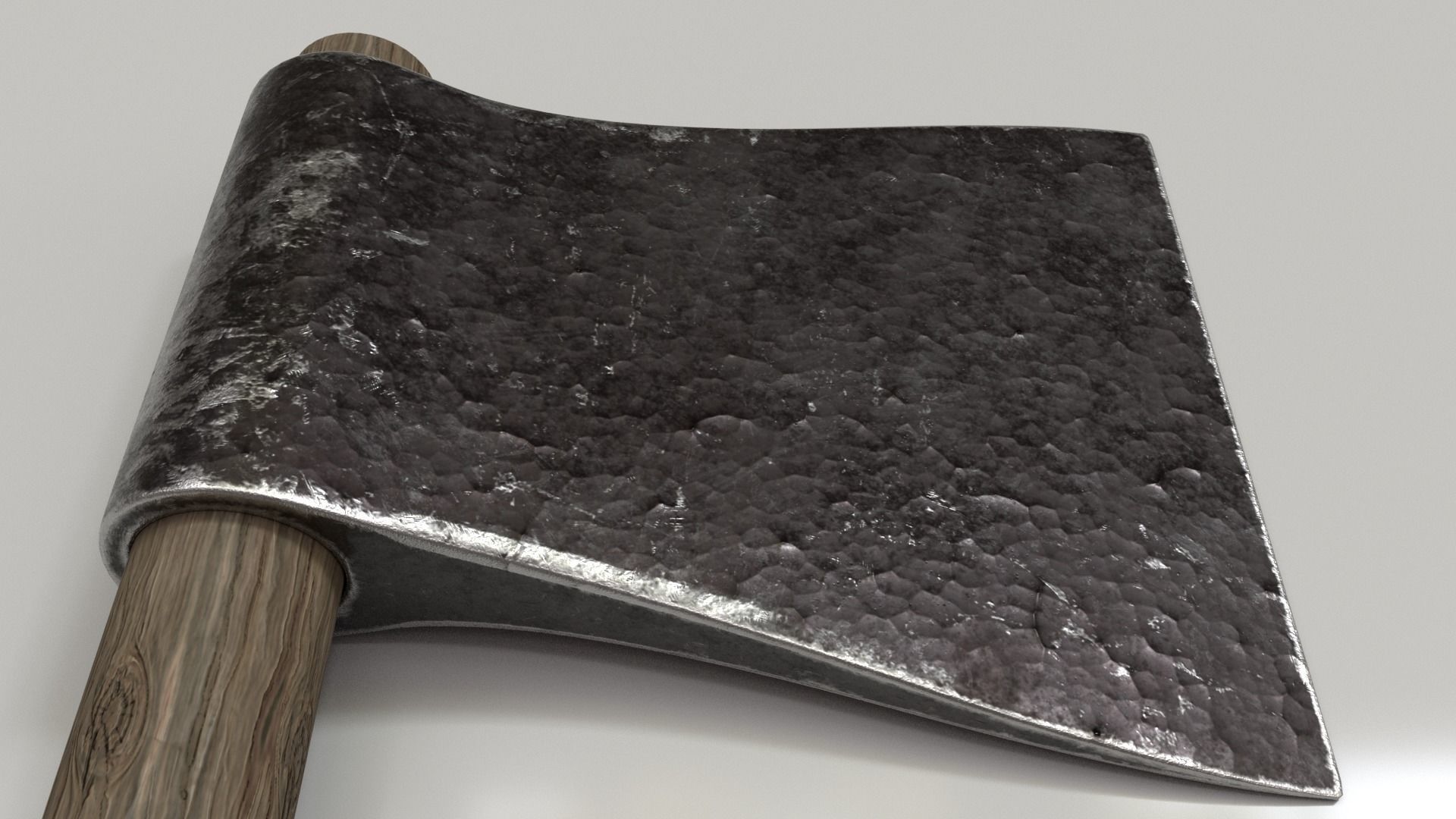 Wood Axe Set Low-poly 3D model_24