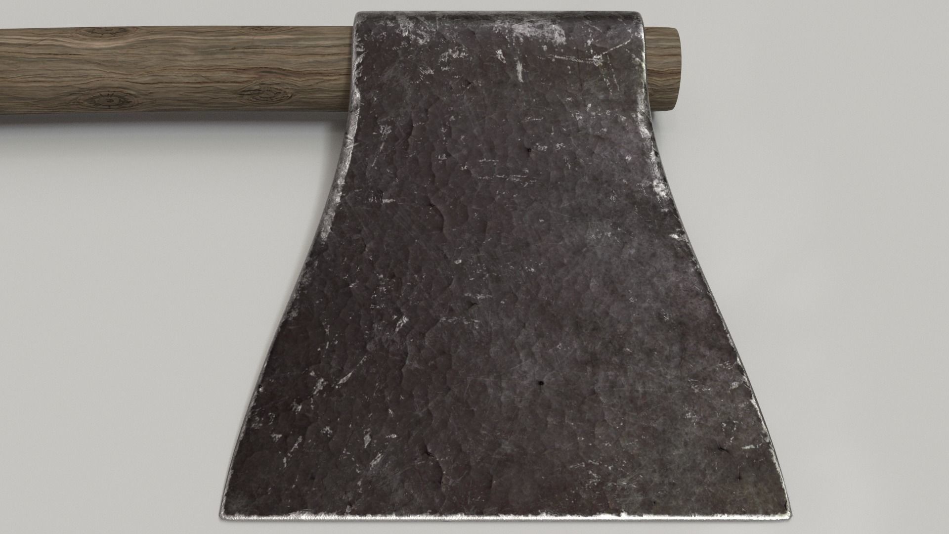 Wood Axe Set Low-poly 3D model_25
