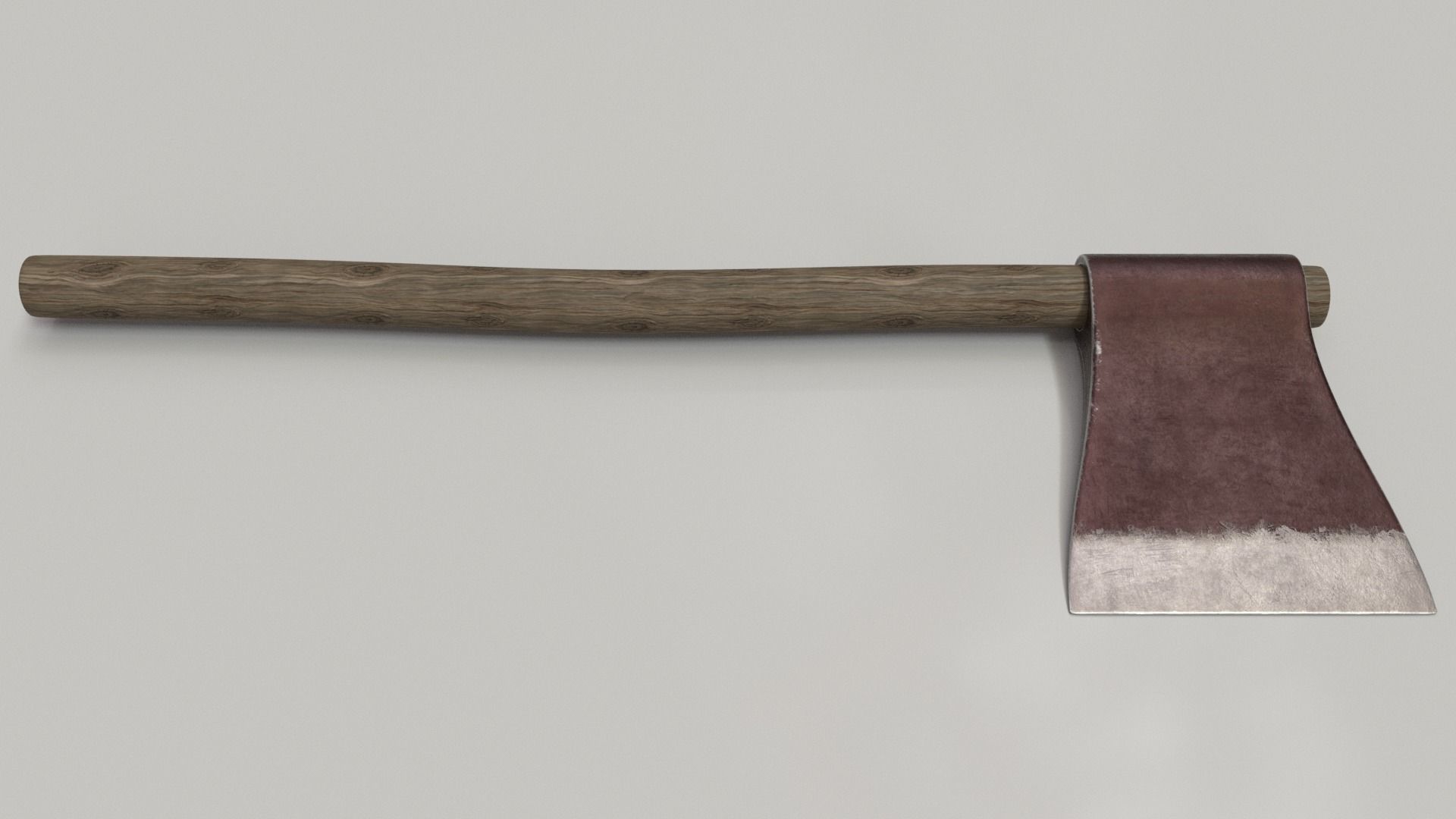 Wood Axe Set Low-poly 3D model_14