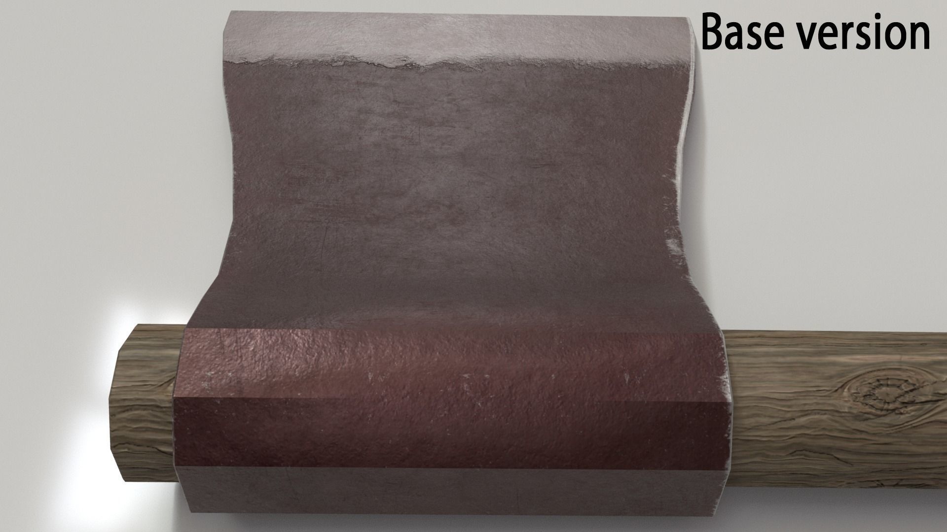 Wood Axe Set Low-poly 3D model_36