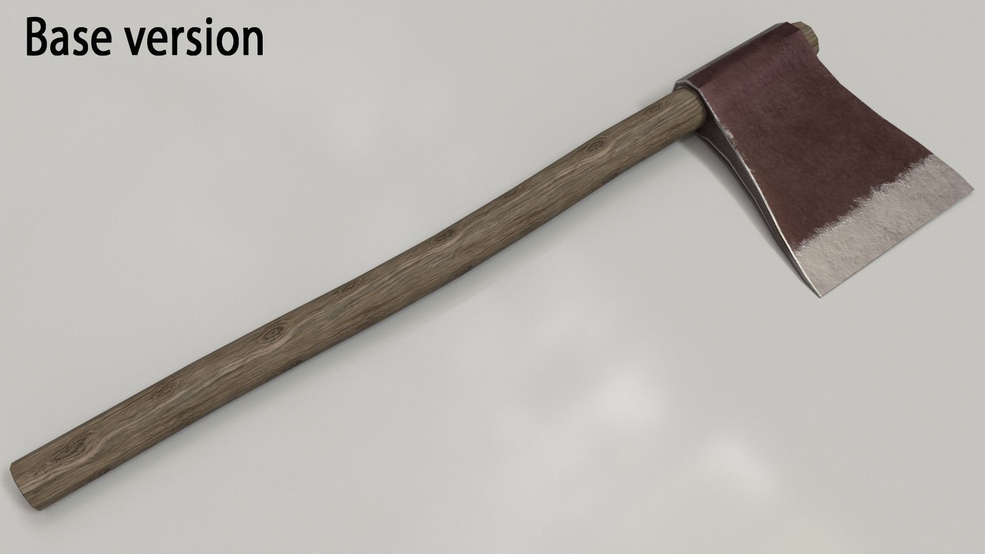 Wood Axe Set Low-poly 3D model_38