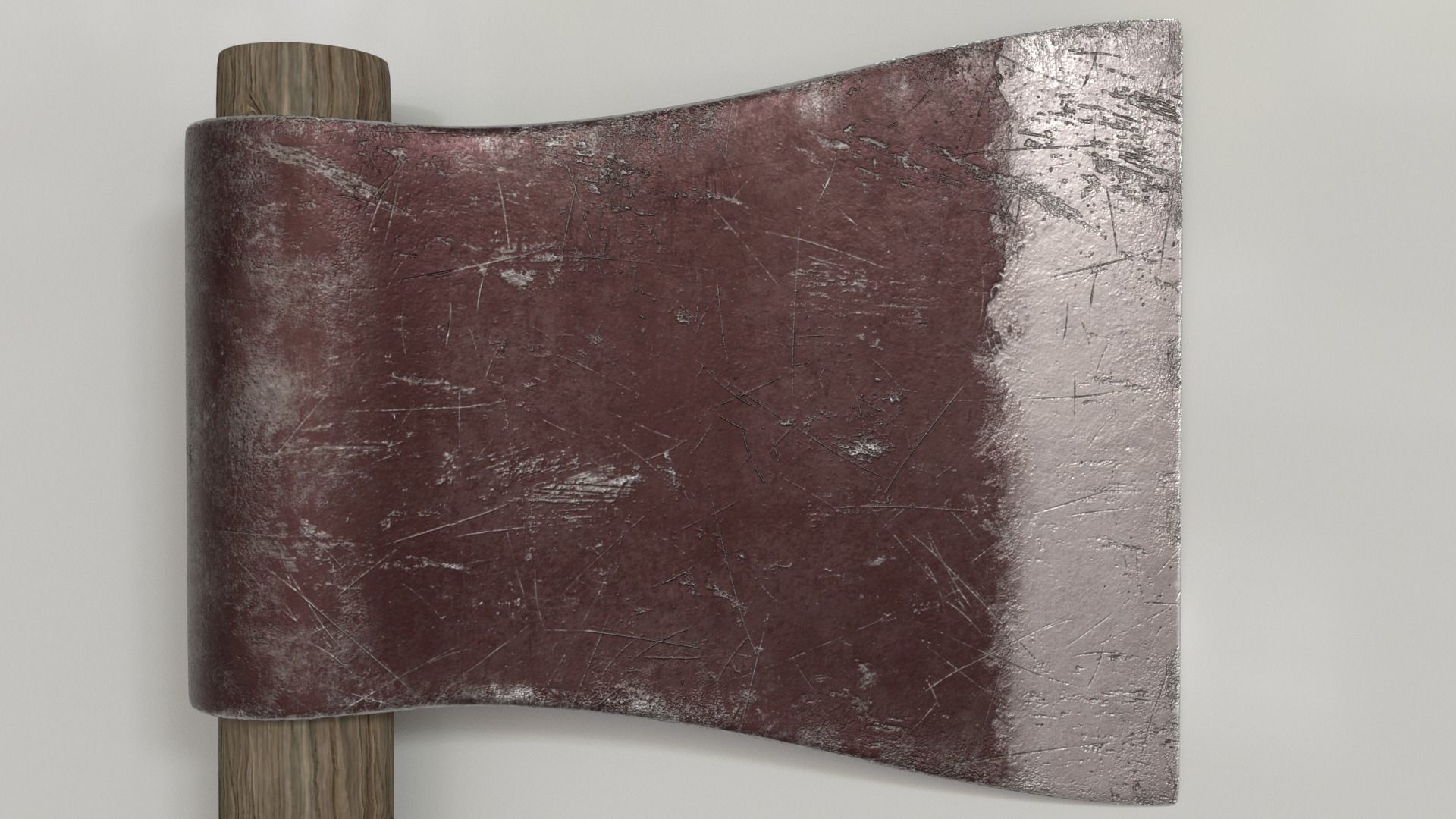 Wood Axe Set Low-poly 3D model_31