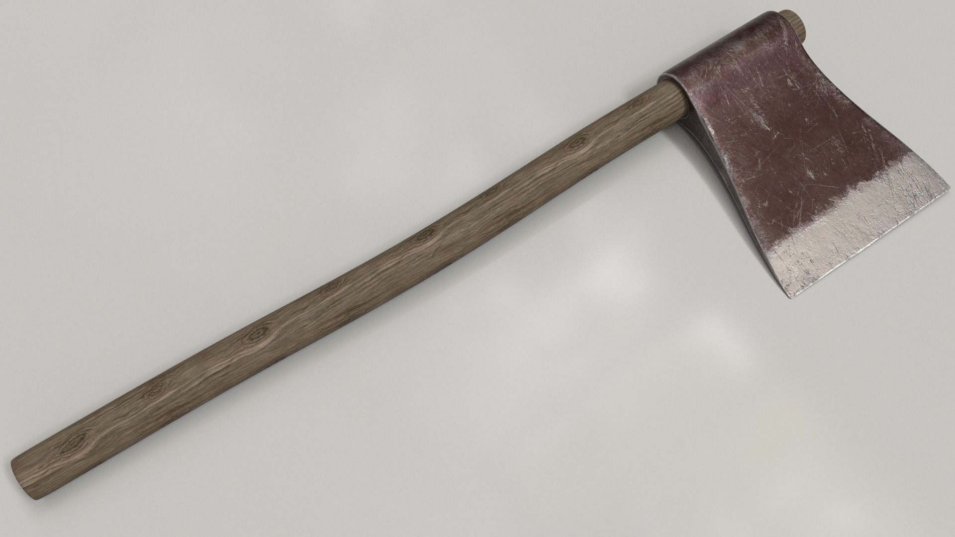 Wood Axe Set Low-poly 3D model_28