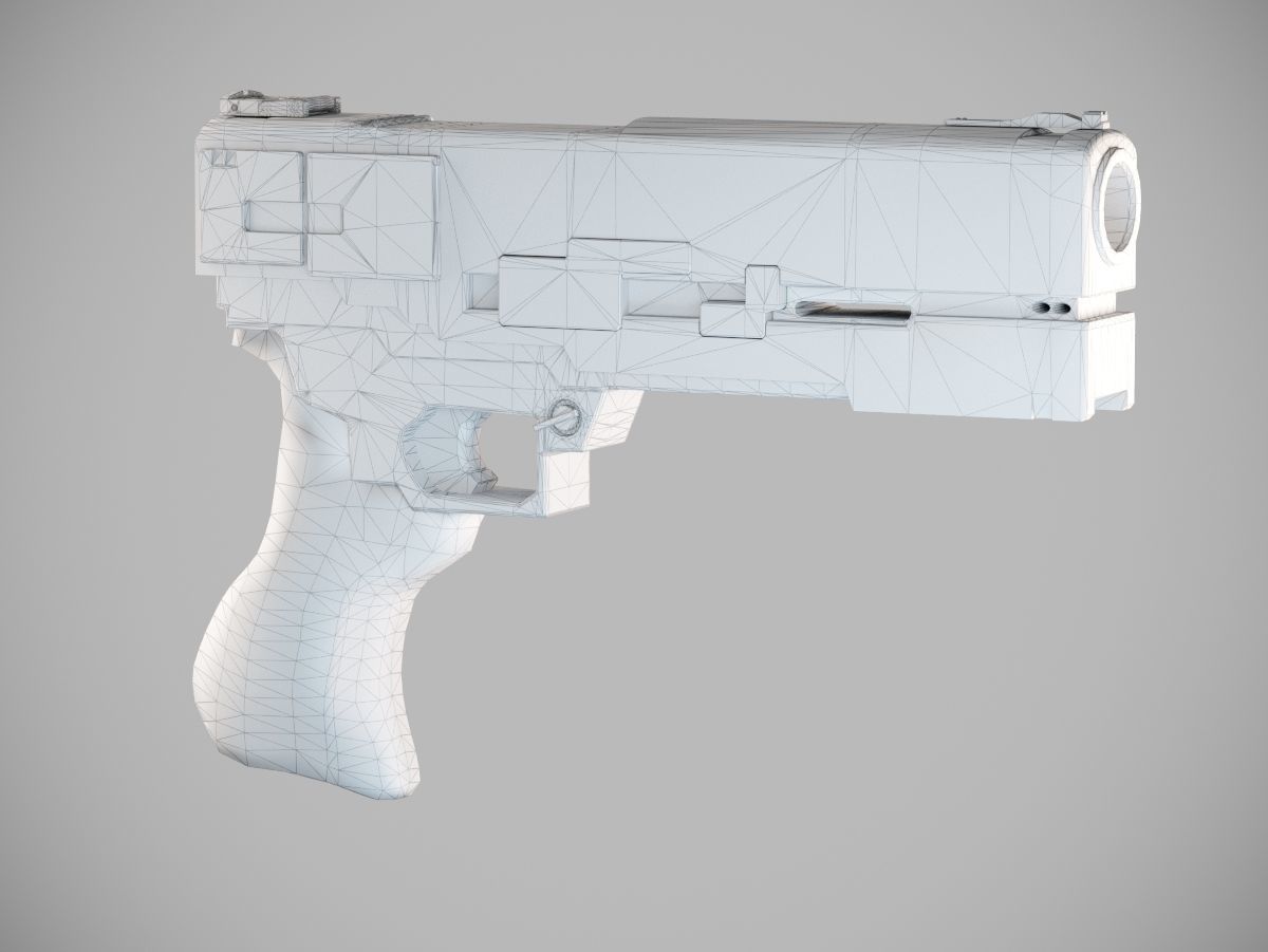 weapon concept Low-poly 3D model_10