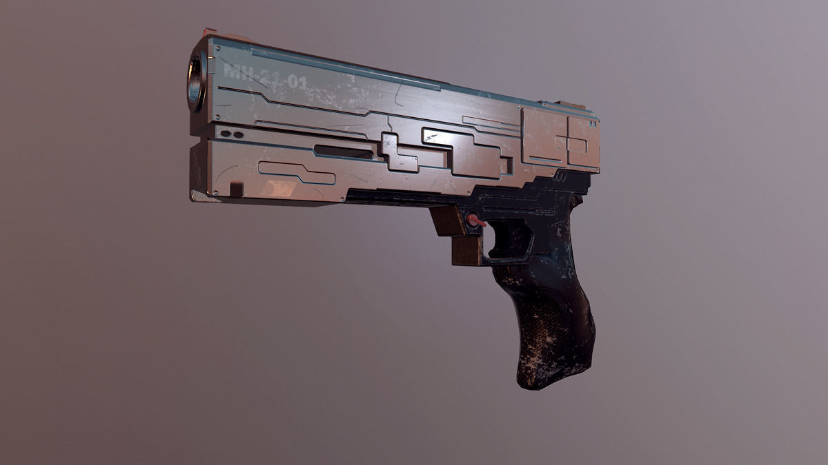 weapon concept Low-poly 3D model_8