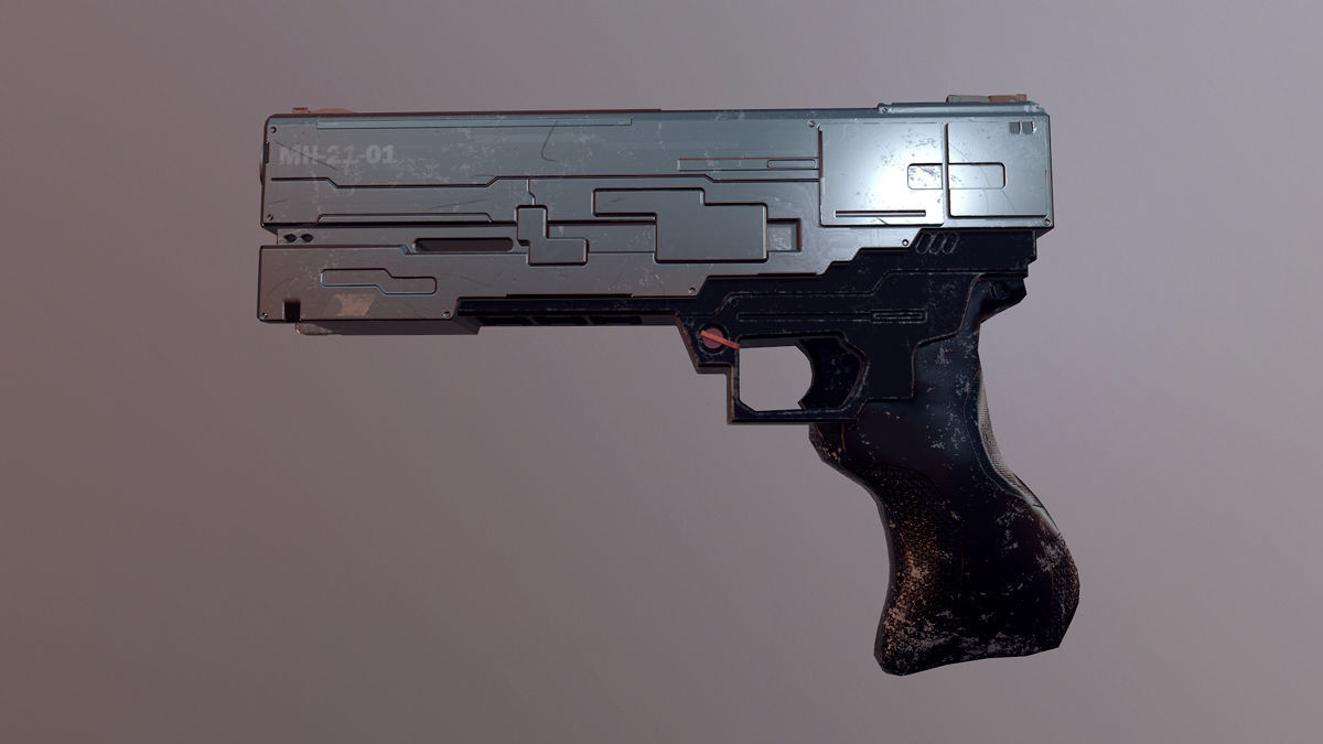 weapon concept Low-poly 3D model_7