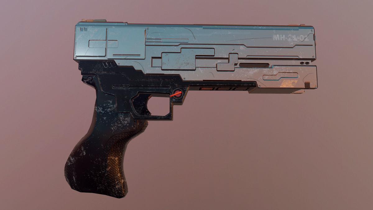 weapon concept Low-poly 3D model_6