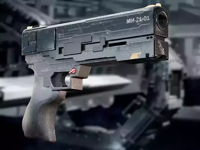 weapon concept Low-poly 3D model