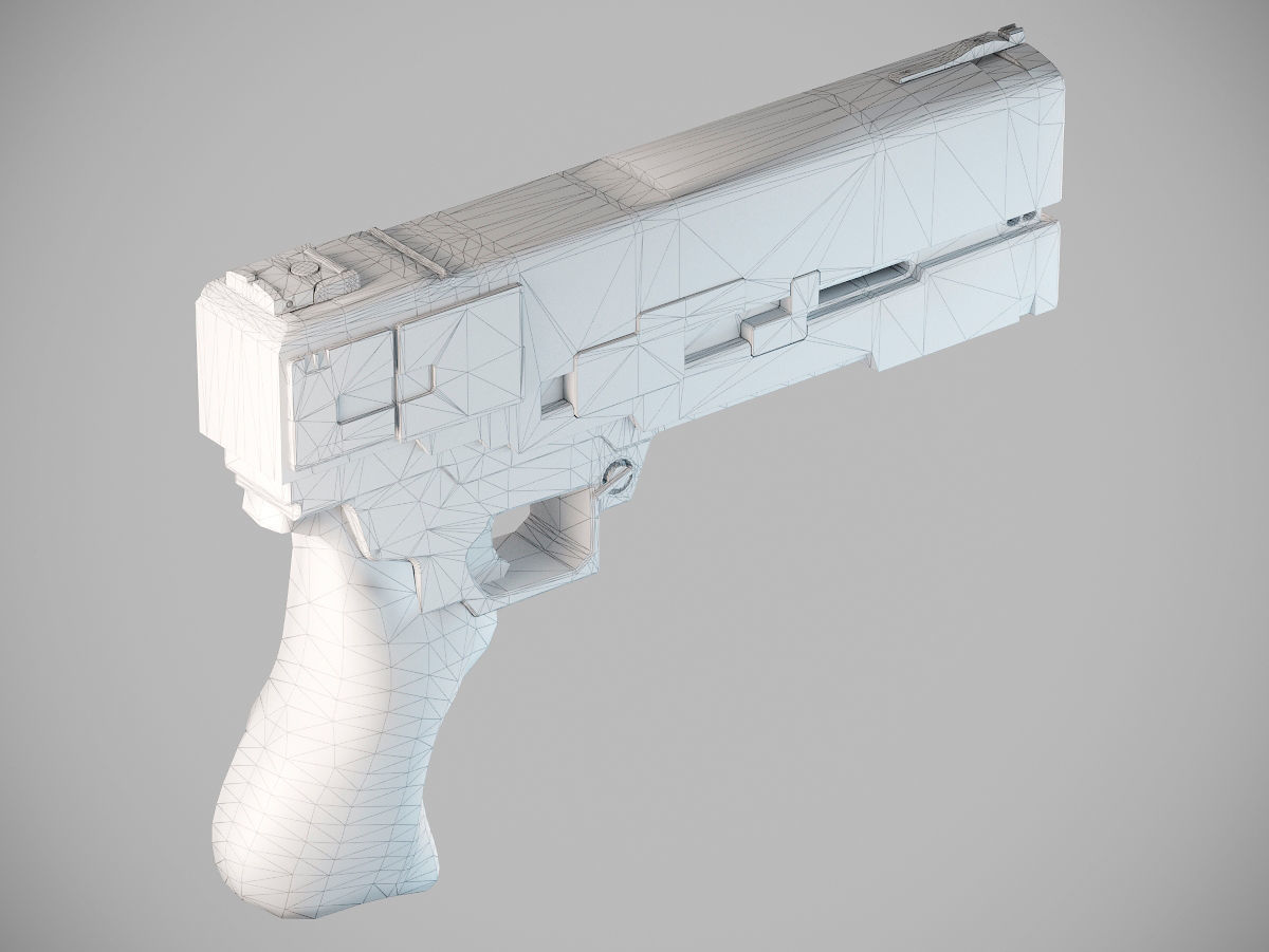 weapon concept Low-poly 3D model_9