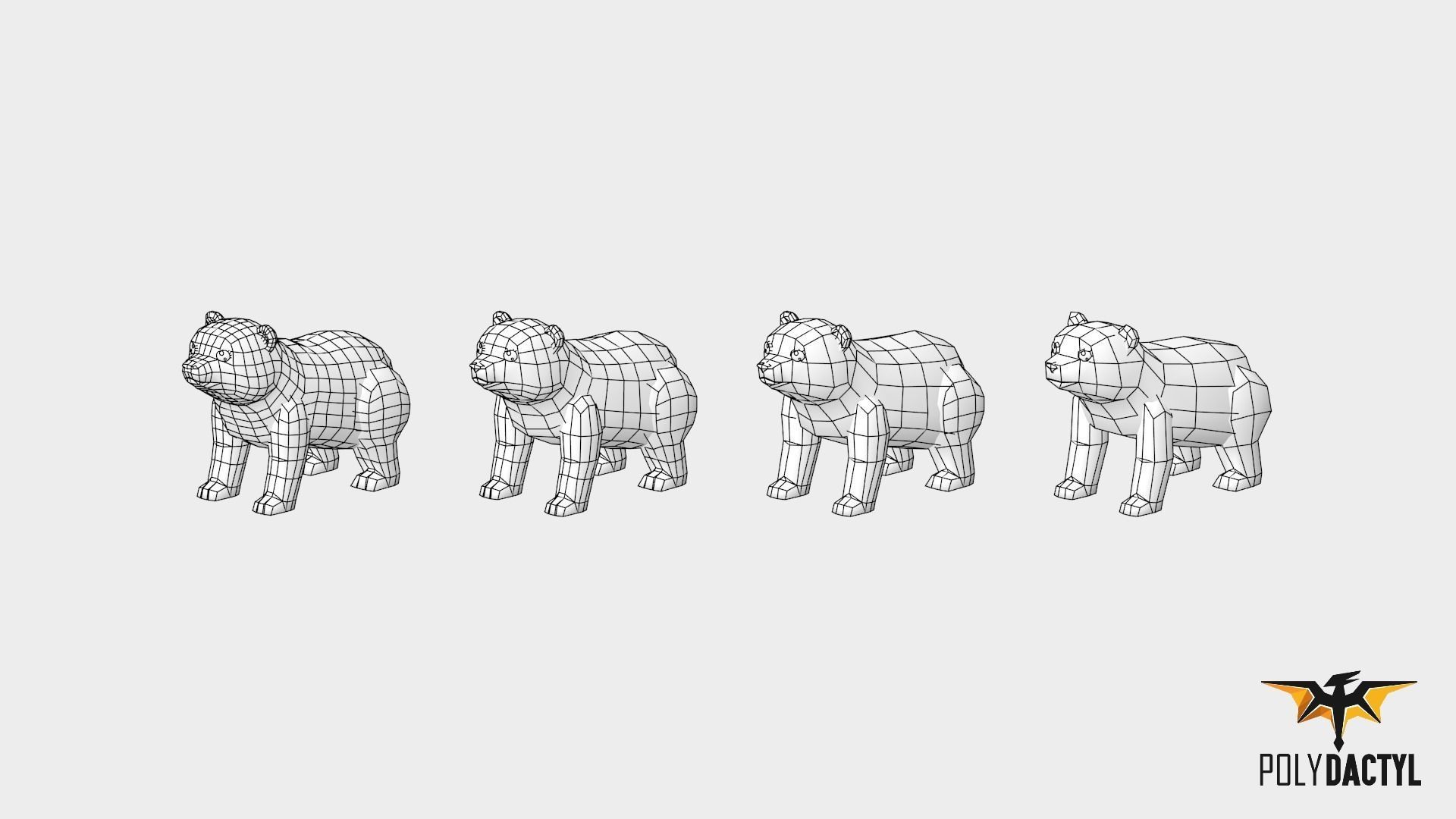 Forest Animals - Wild Series Low-poly 3D model_7