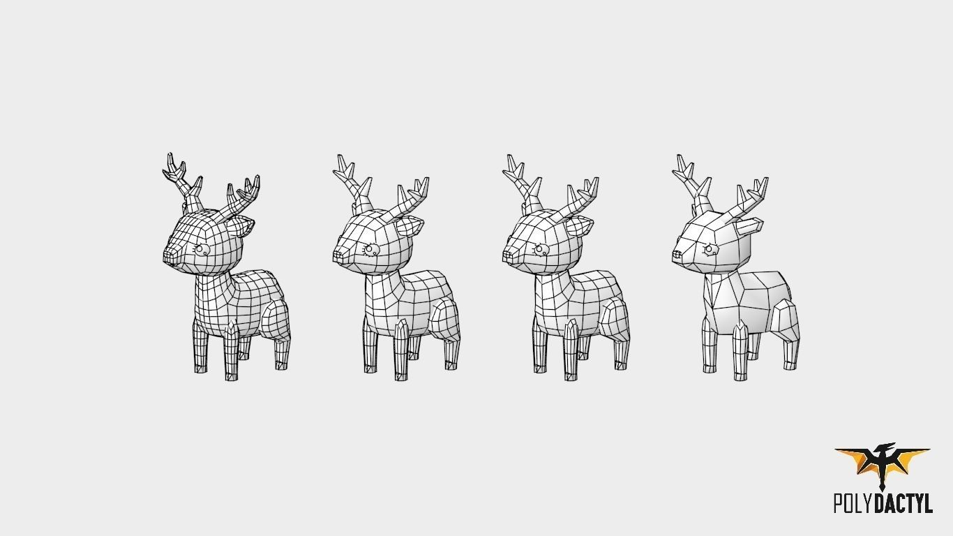 Forest Animals - Wild Series Low-poly 3D model_11