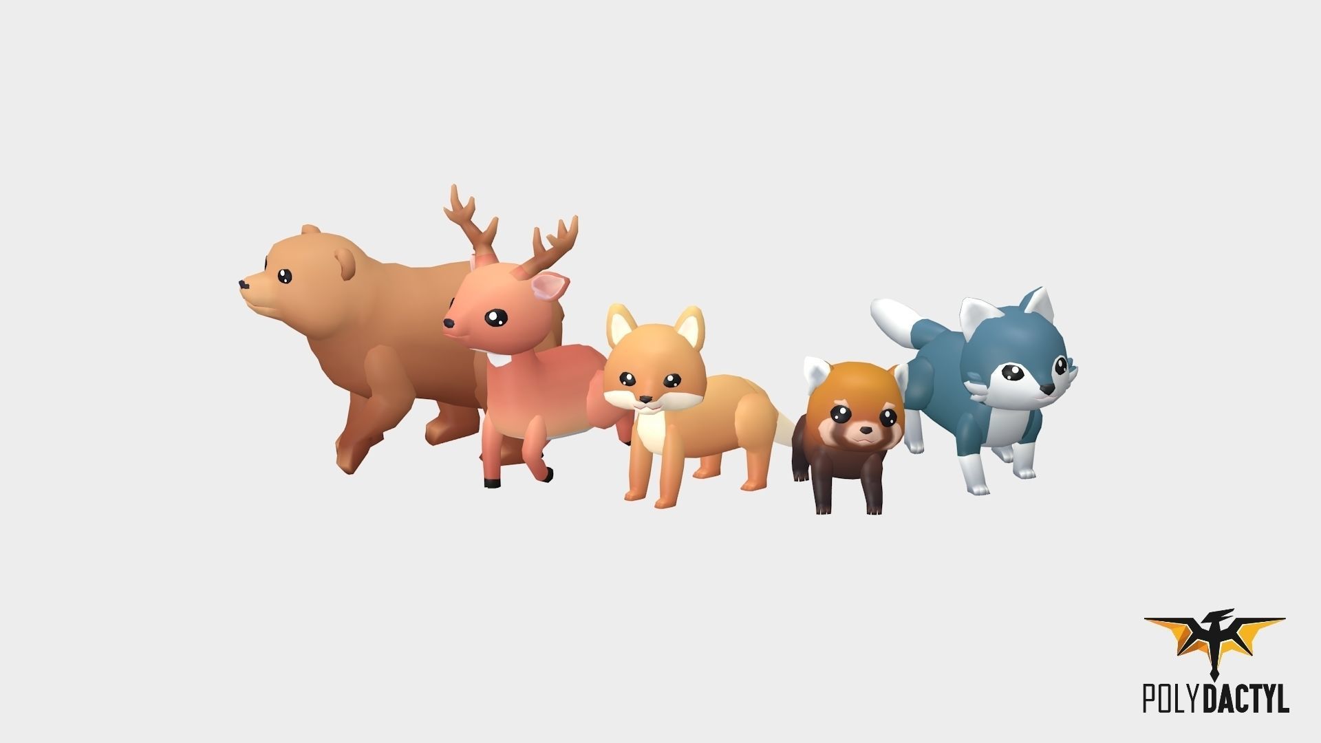 Forest Animals - Wild Series Low-poly 3D model_2