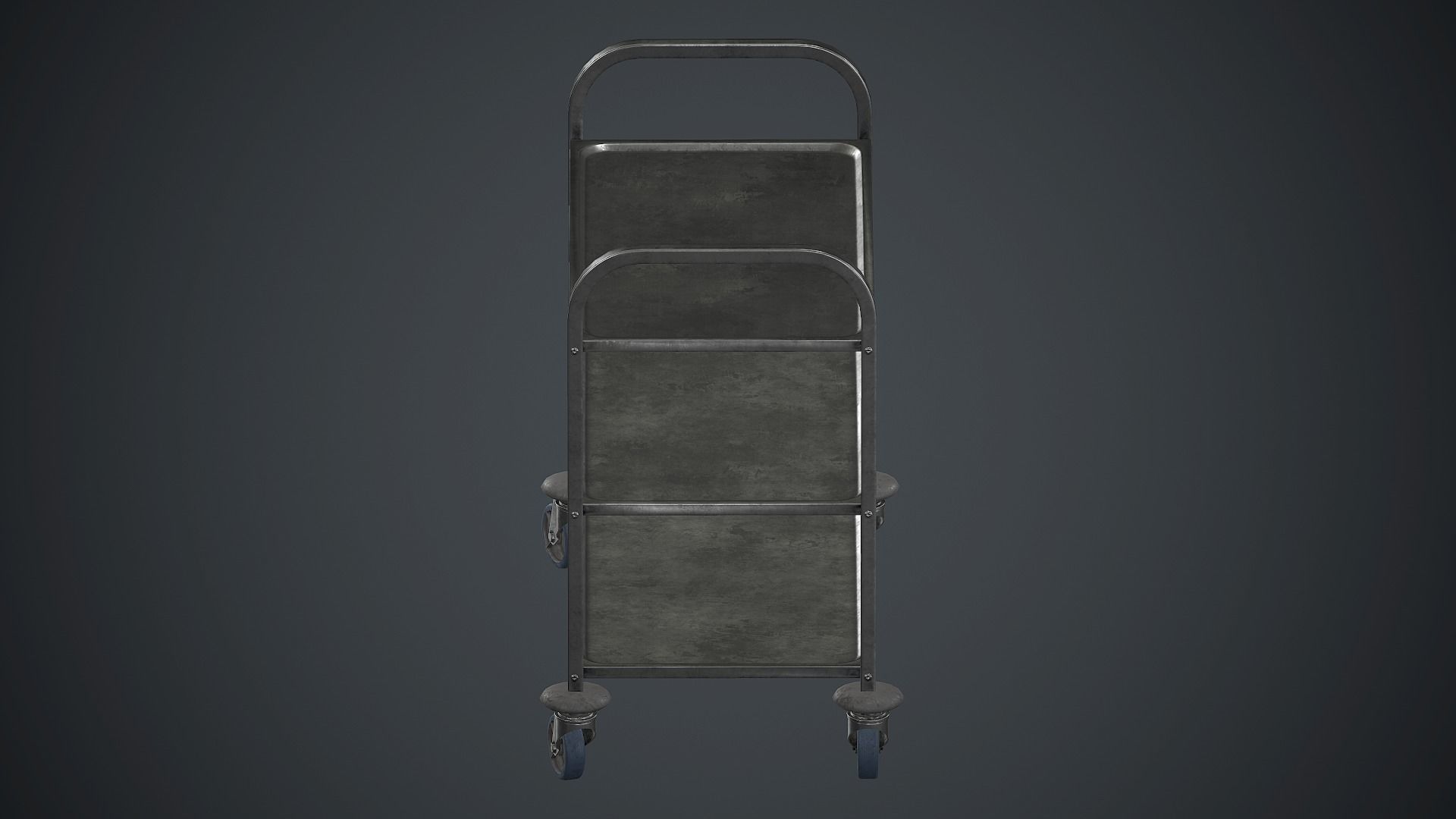 Industrial Tray Trolley 1 PBR Game Ready Low-poly 3D model_6