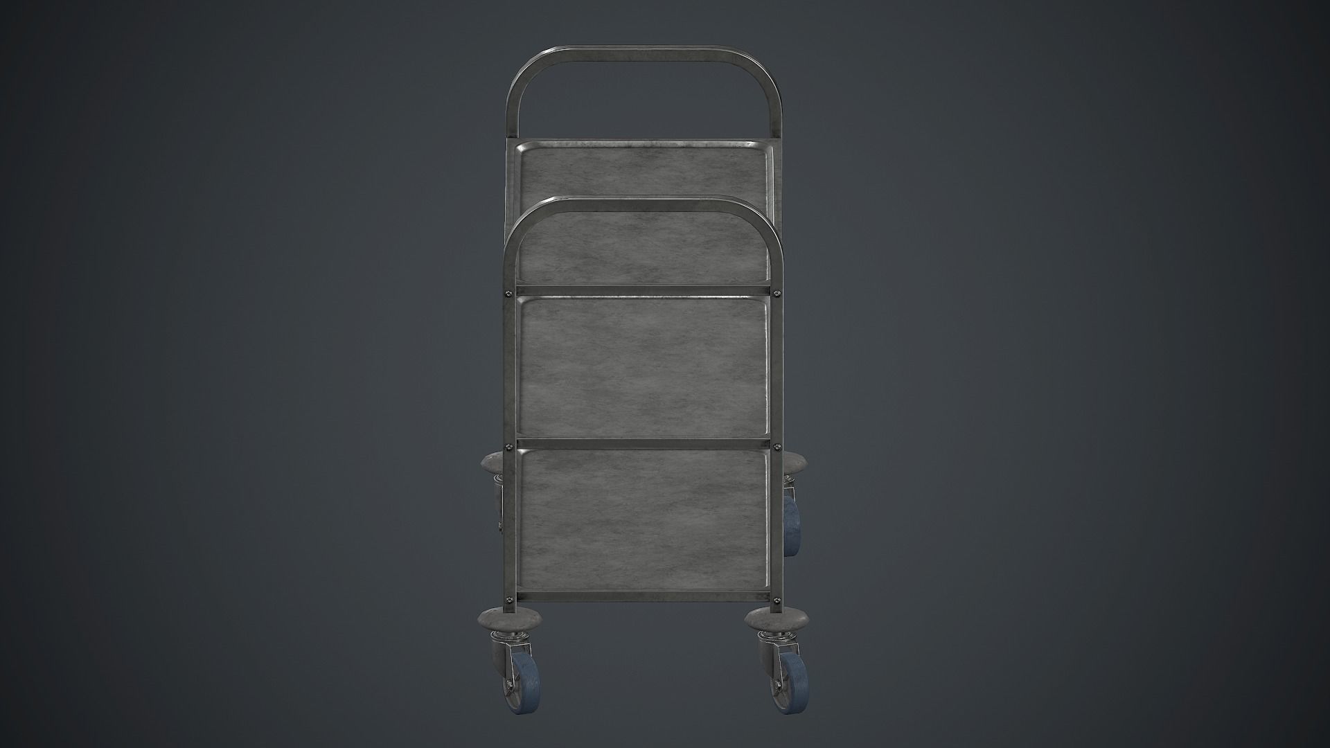 Industrial Tray Trolley 1 PBR Game Ready Low-poly 3D model_4