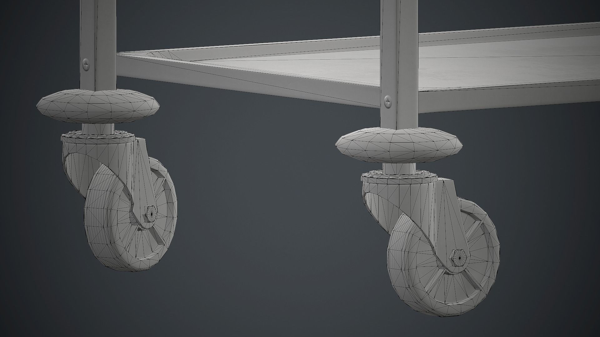 Industrial Tray Trolley 1 PBR Game Ready Low-poly 3D model_16