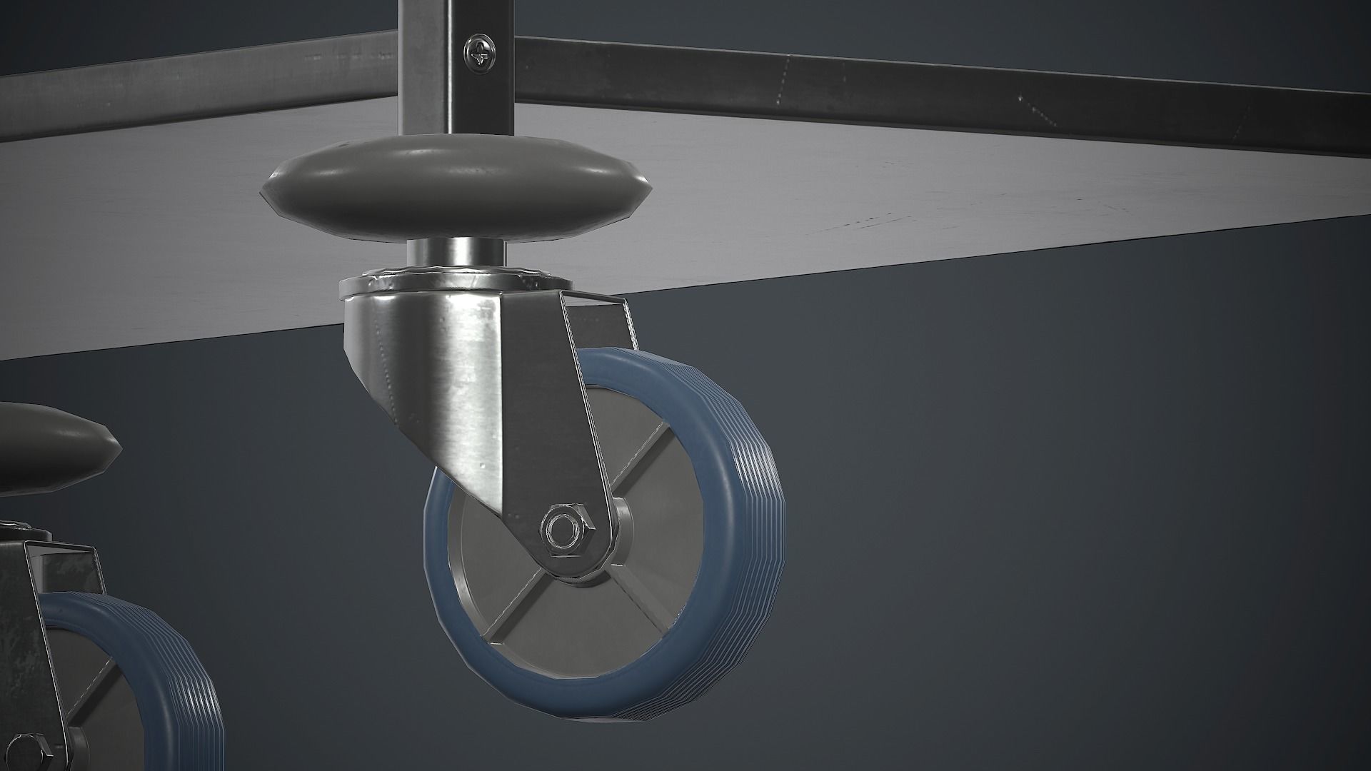 Industrial Tray Trolley 1 PBR Game Ready Low-poly 3D model_14