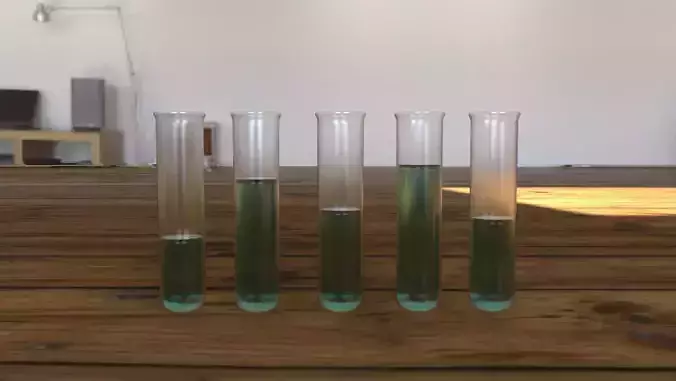 Laboratory Test Tubes with Stand Free 3D model