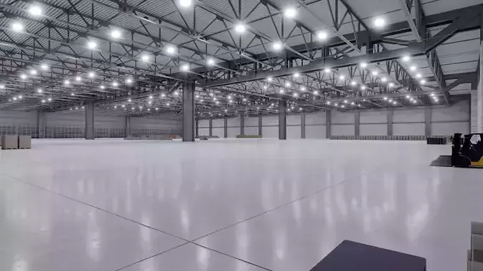 Warehouse Interior 3b Low-poly 3D model