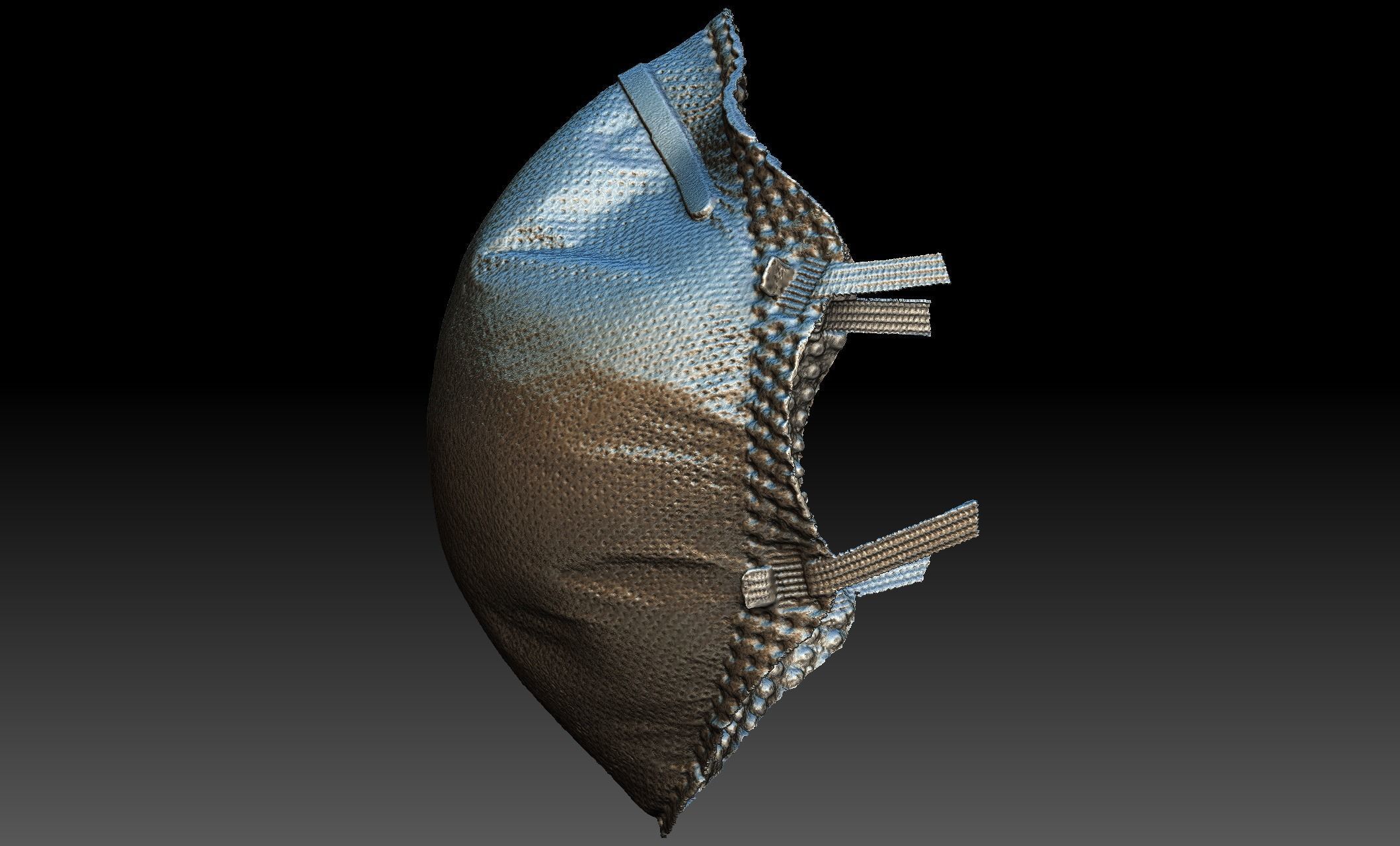 Construction Particulate Dust Mask 3D model_2
