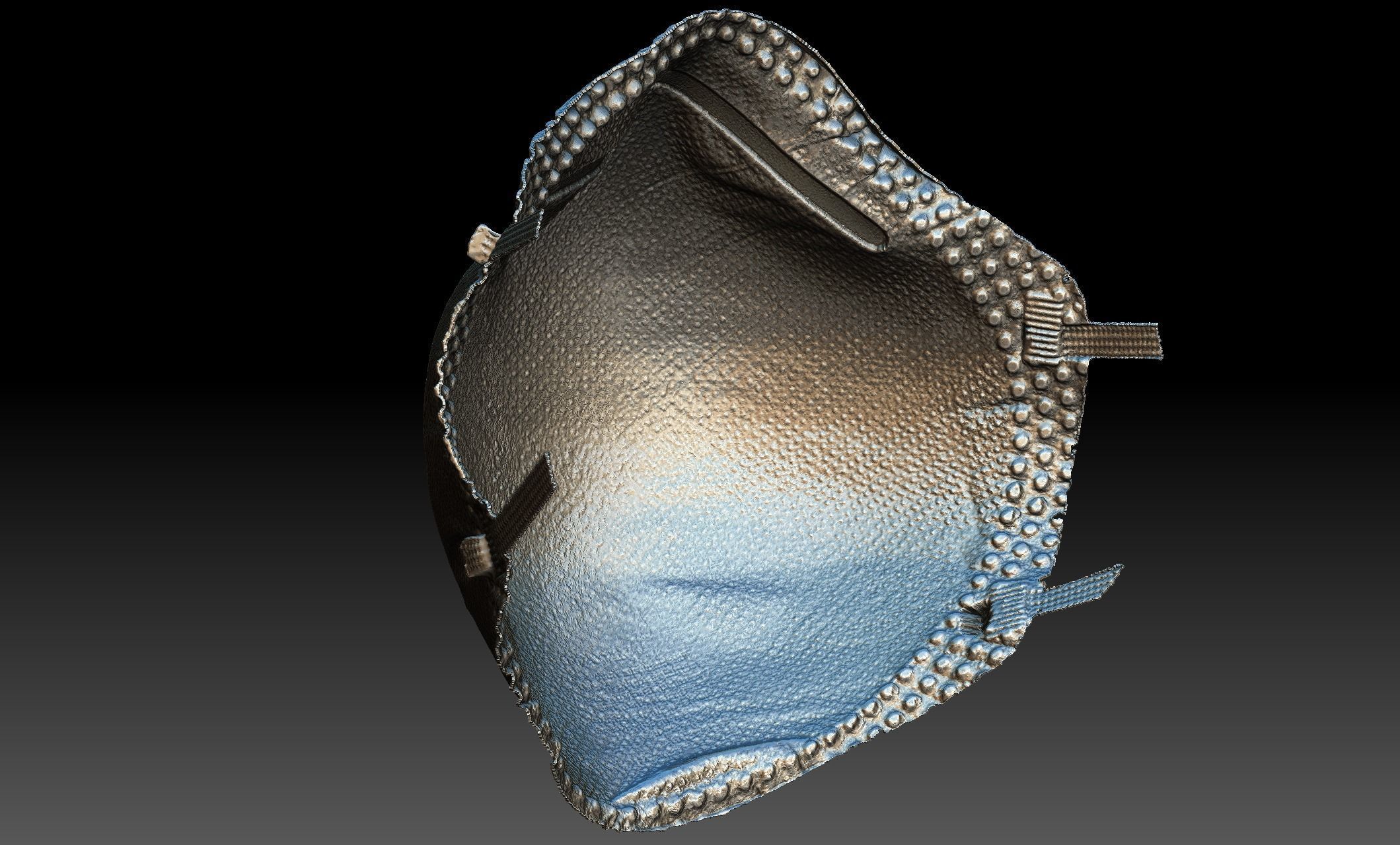 Construction Particulate Dust Mask 3D model_3