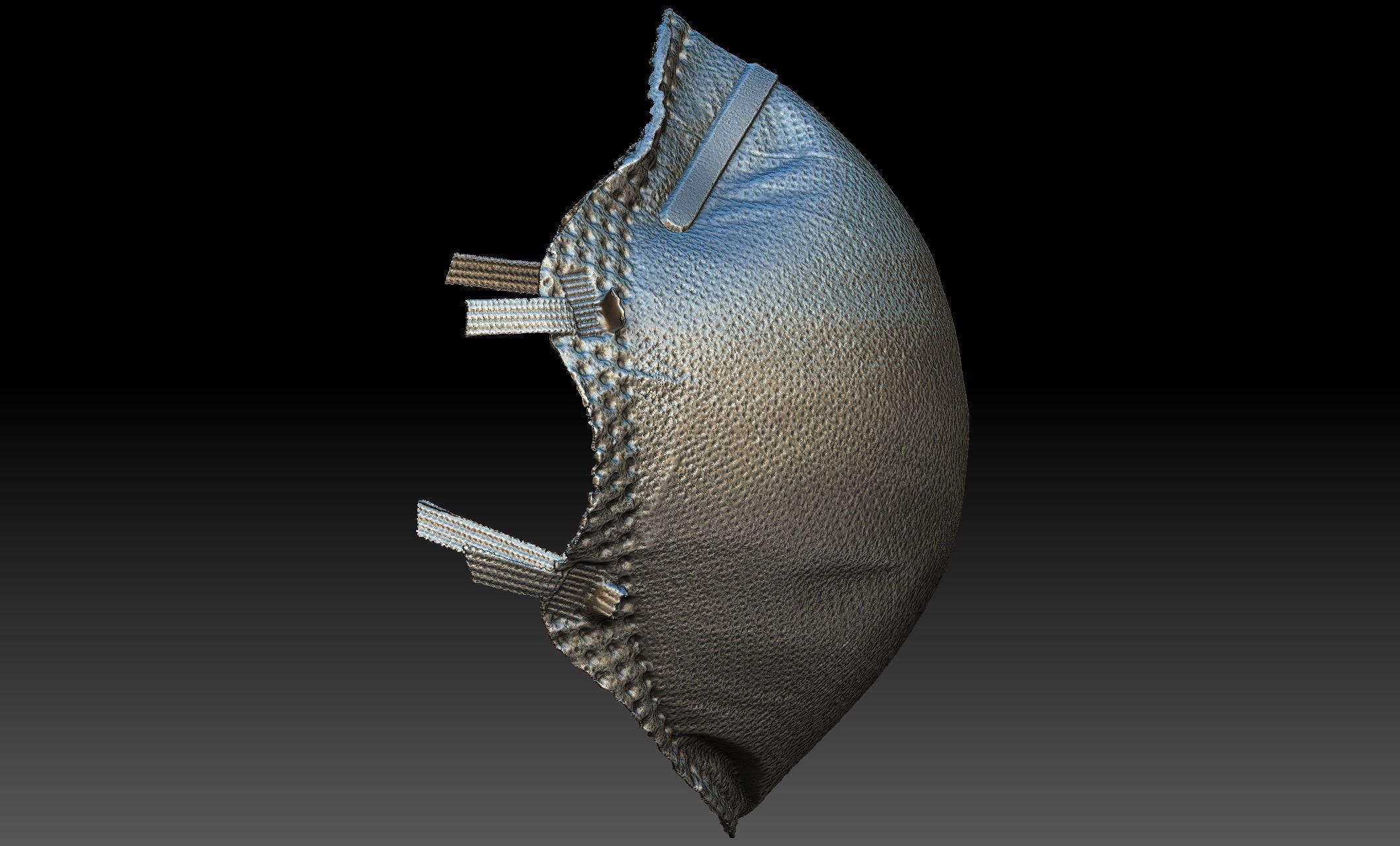 Construction Particulate Dust Mask 3D model_6