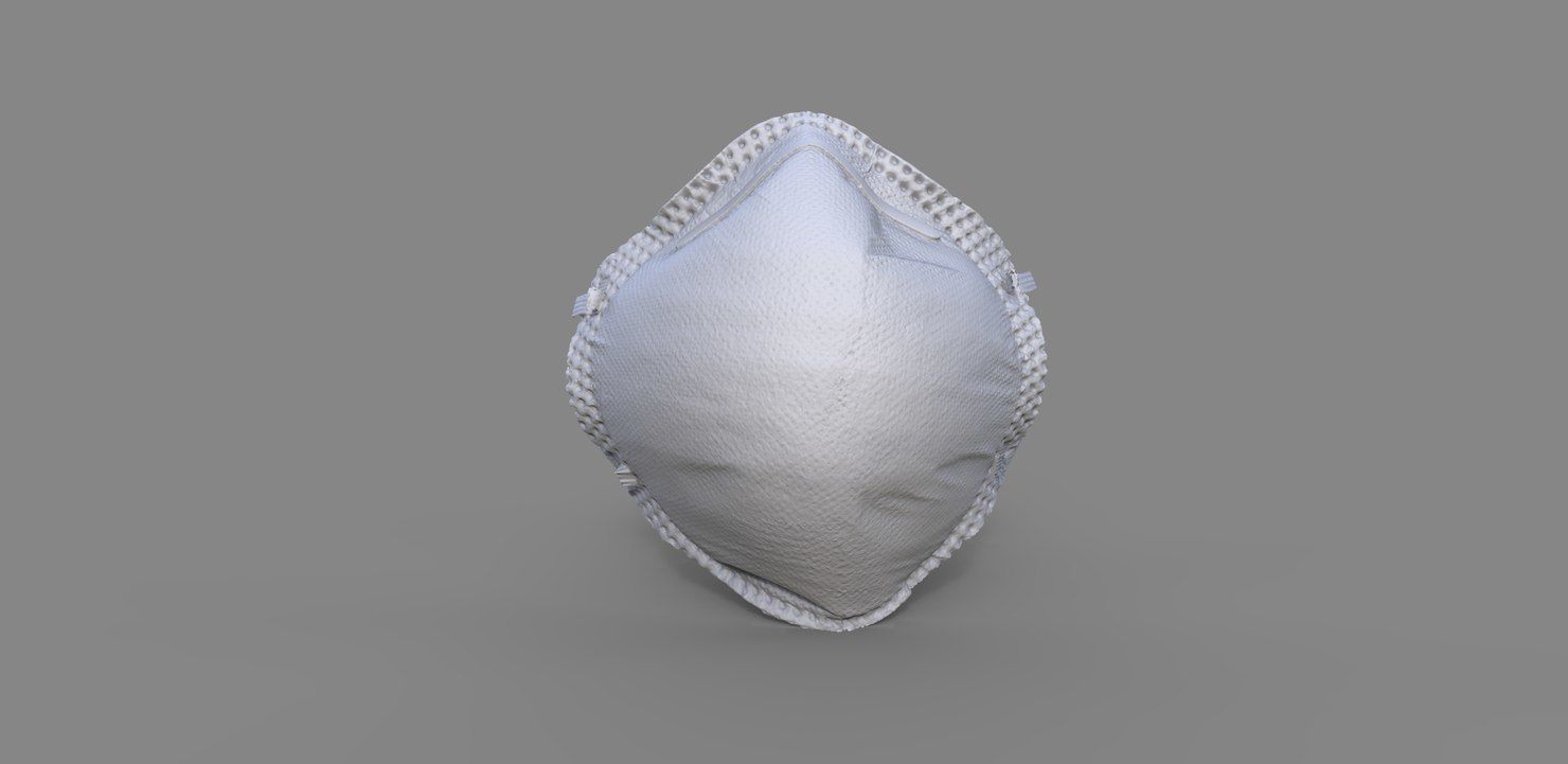 Construction Particulate Dust Mask 3D model_9
