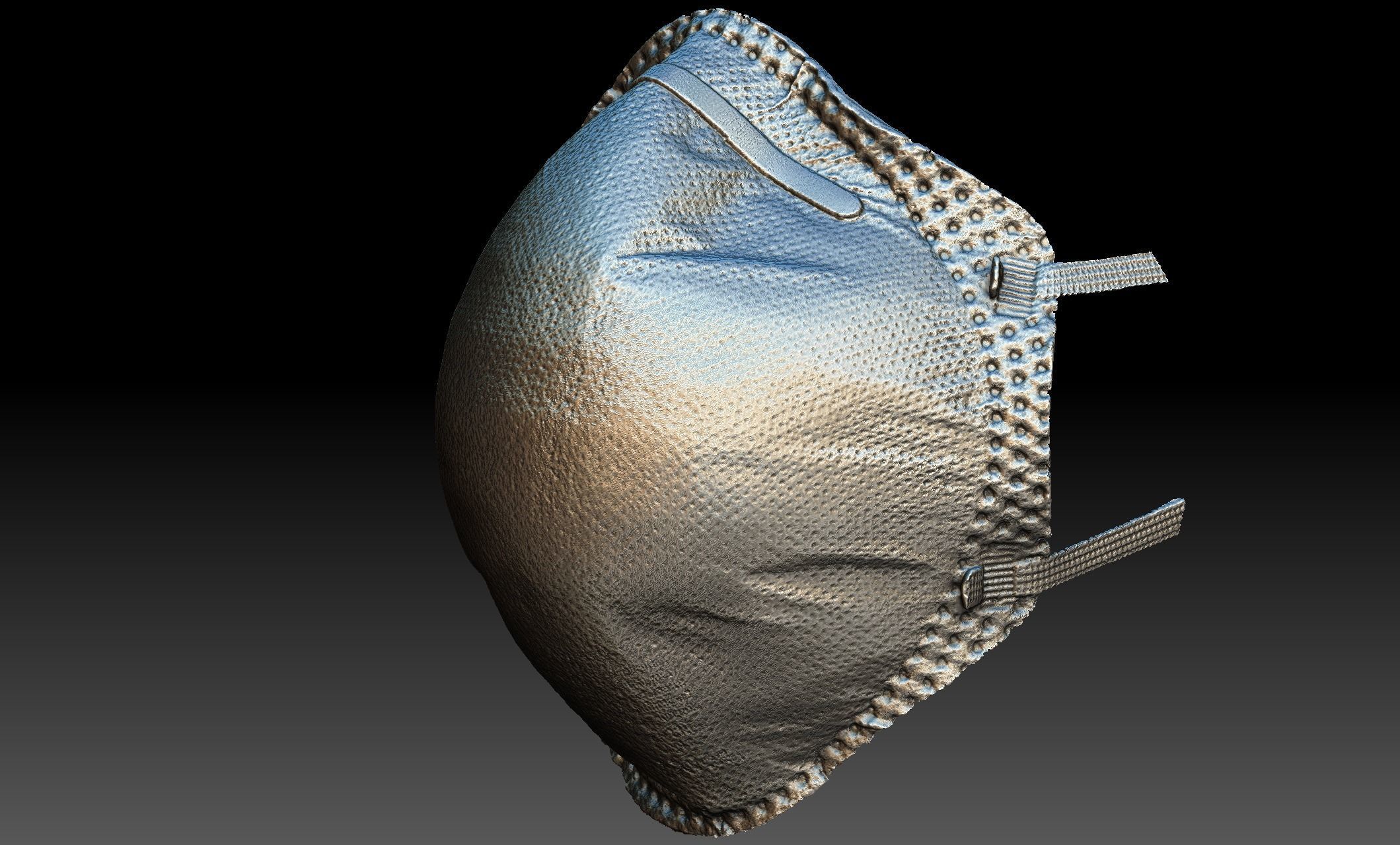 Construction Particulate Dust Mask 3D model_1