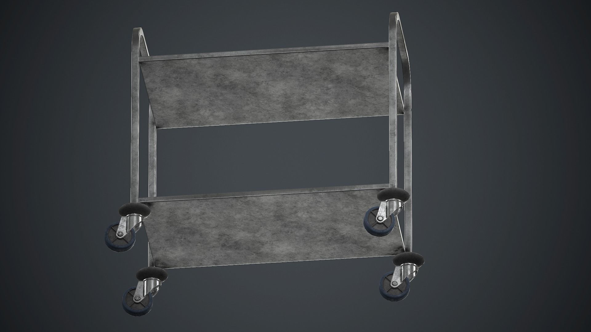 Industrial Tray Trolley 2 PBR Game Ready Low-poly 3D model_11