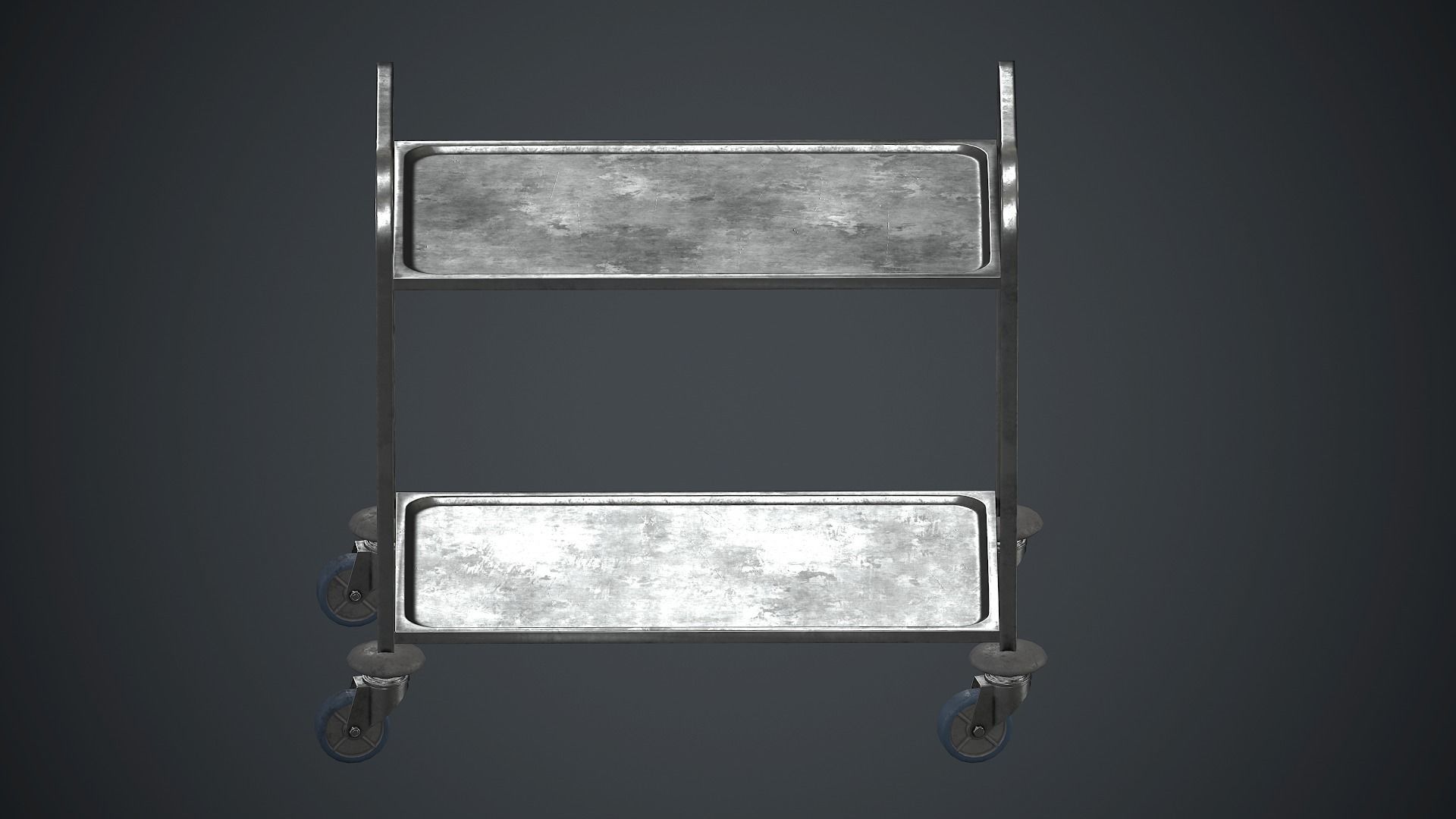 Industrial Tray Trolley 2 PBR Game Ready Low-poly 3D model_2