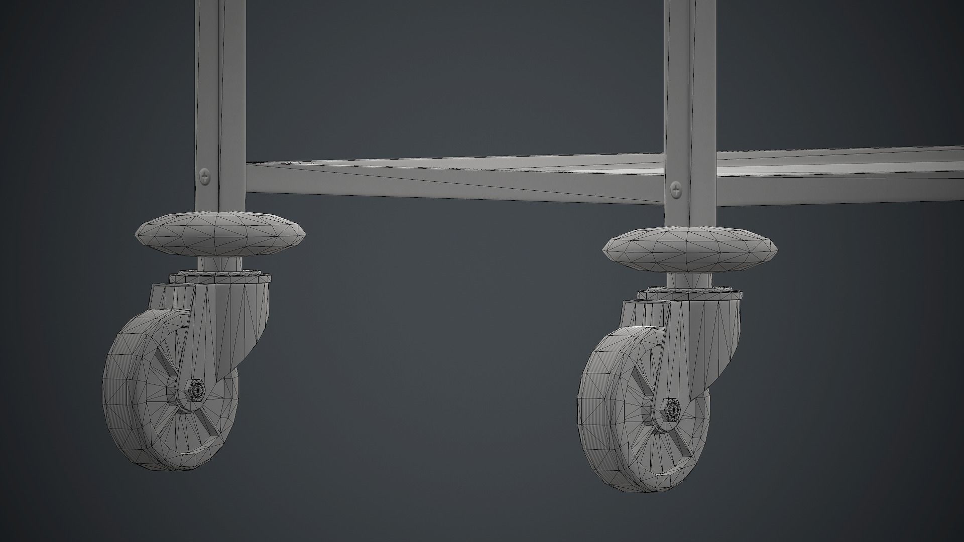 Industrial Tray Trolley 2 PBR Game Ready Low-poly 3D model_10