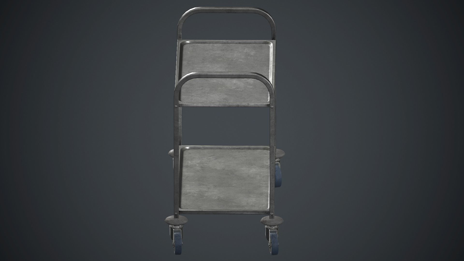Industrial Tray Trolley 2 PBR Game Ready Low-poly 3D model_5